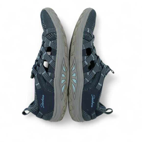 Skechers Reggae Fest Athletic Walking Shoes Womens 7 Blue Outdoors 49589 - Picture 8 of 11